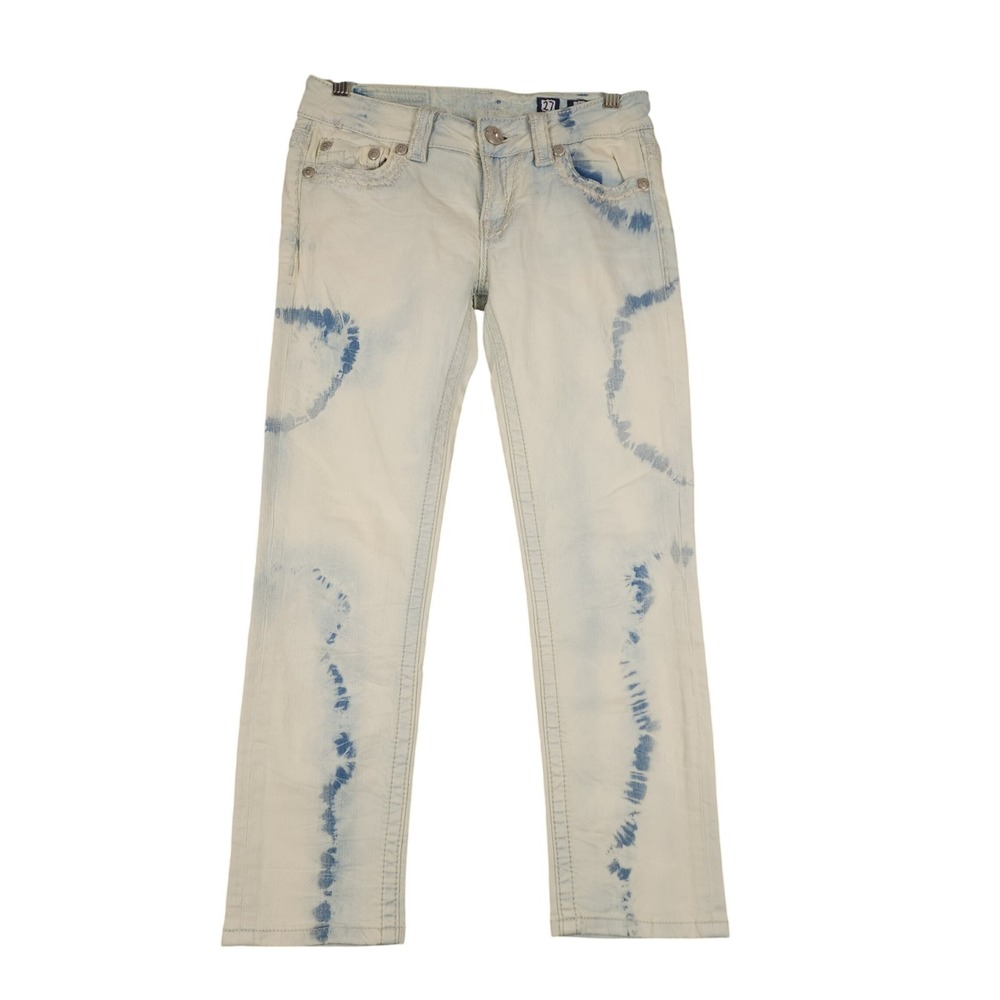 Miss Me Irene Capri Jeans Day Valley Bleached Tie Dye Blue Size 27 JPD1021CP-5